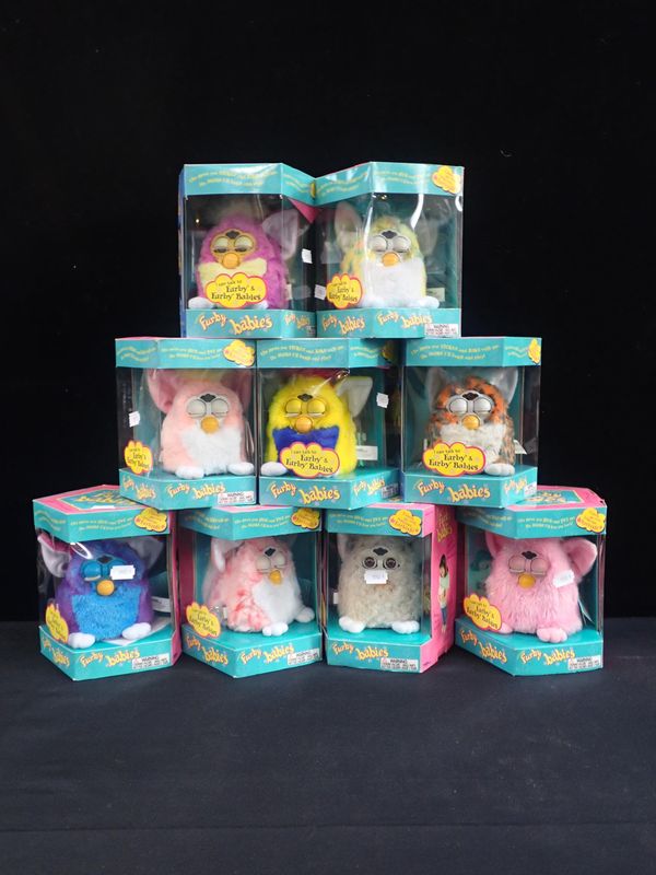 NINE ORIGINAL FURBY BABIES