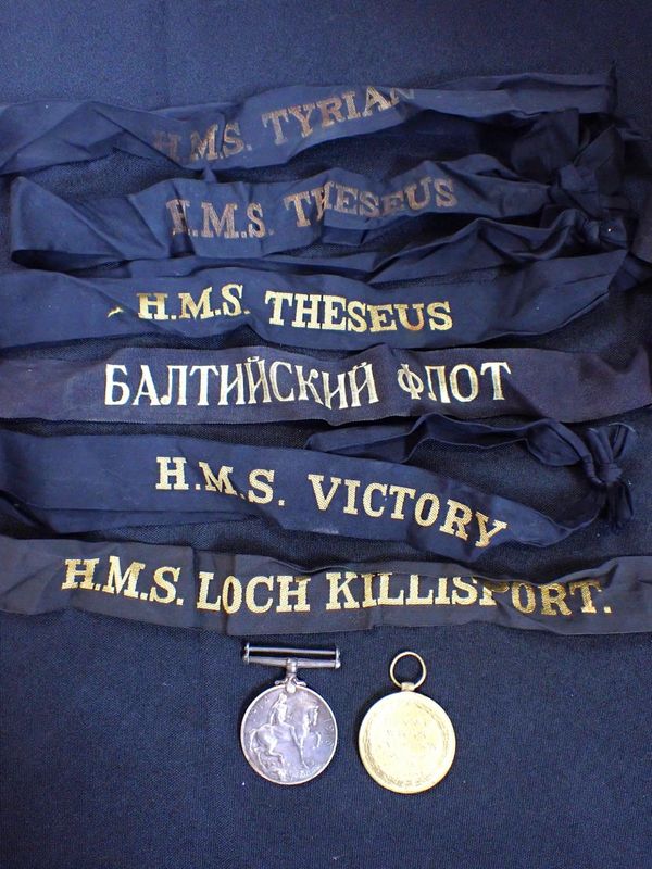 WWI MEDAL PAIR; R-37058 PTE. J. WALKER. K. R.R.C.