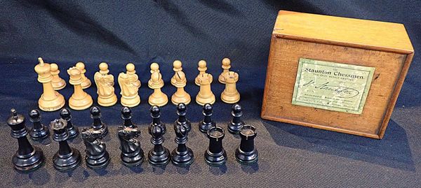 J. JAQUES & SON: A STAUNTON CHESS SET