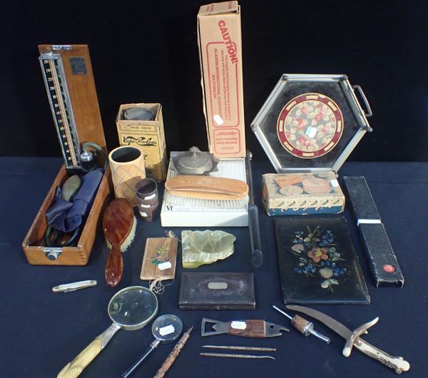 A COLLECTION OF DOMESTIC AND MEDICAL  ITEMS