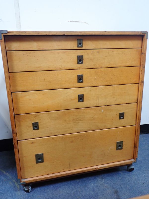 A STORAGE CHEST, FITTED NUMEROUS DRAWERS