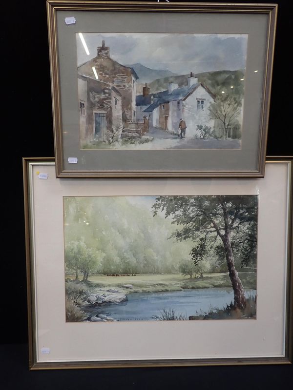 SIDNEY PERRIN: TARR STEPS, WATERCOLOUR