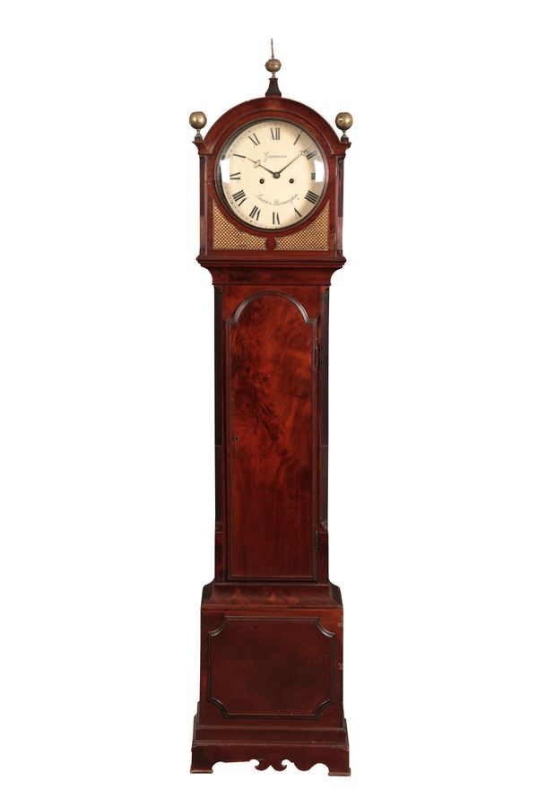 A FIGURED MAHOGANY LONGCASE CLOCK BY WILLIAM GAMMON OF LONDON AND BIRMINGHAM