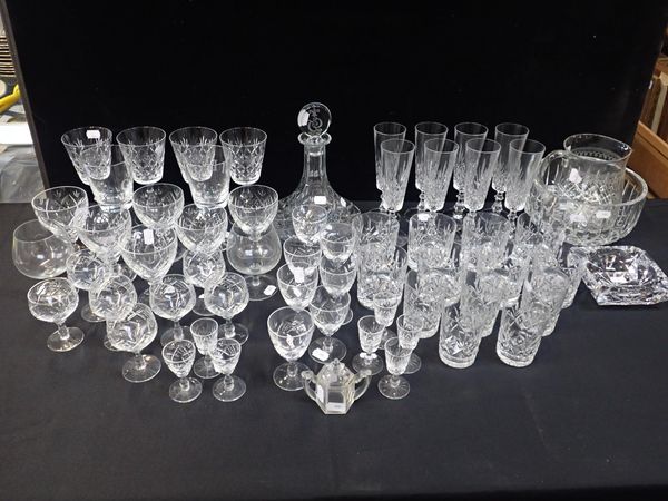 A COLLECTION OF CUT GLASS DRINKING VESSELS