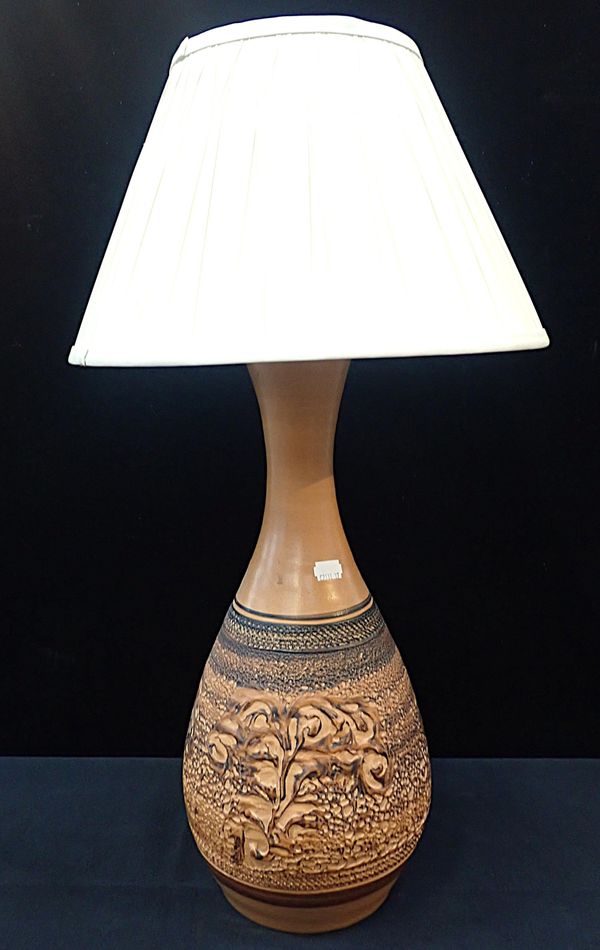 A PURBECK POTTERY TABLE LAMP