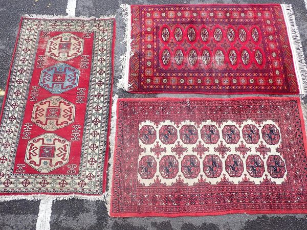 TWO BOKHARA RUGS