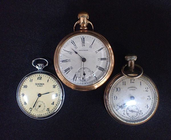 THREE POCKET WATCHES