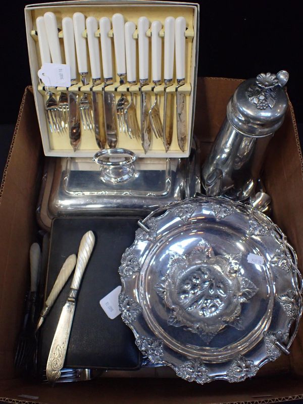 A QUANTITY OF SILVER-PLATED WARE