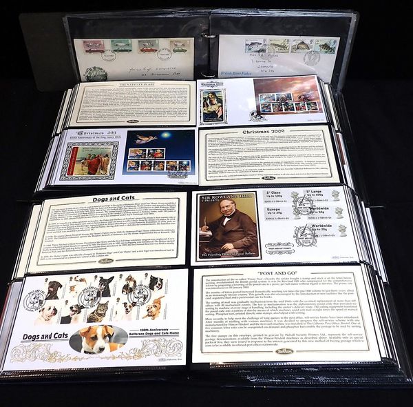 STAMPS: TWO LARGE ALBUMS OF BENHAM FDCS