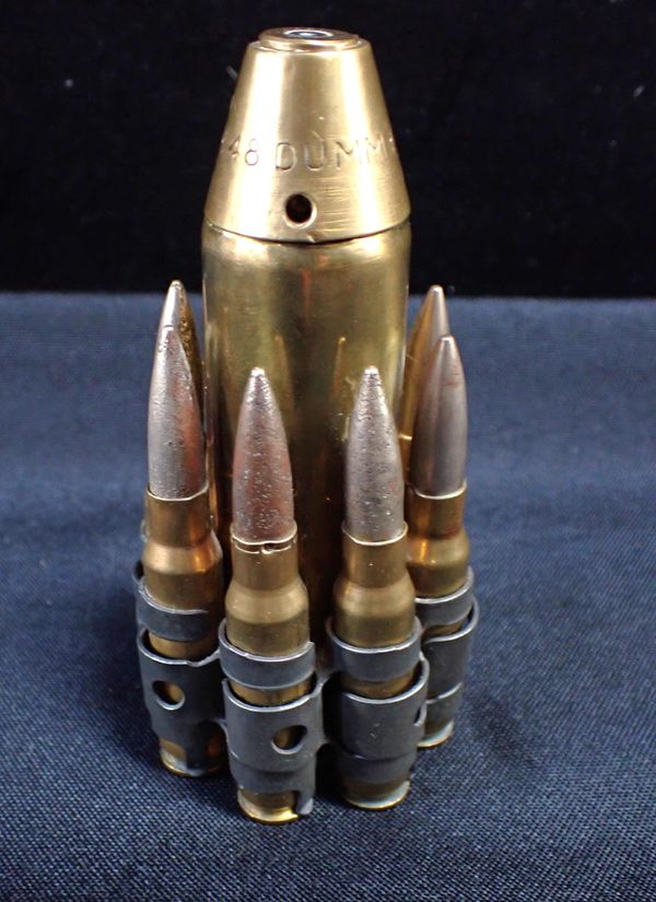 TRENCH ART:  A DESK CONTAINER MADE FROM AN OLD SHELL