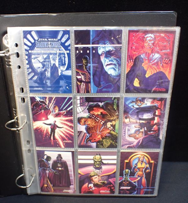 1996 TOPPS STAR WARS: SHADOWS OF THE EMPIRE COMPLETE TRADING CARD SET.