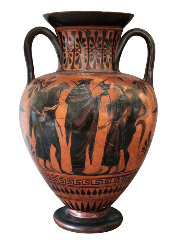 AN ATTIC BLACK-FIGURED TERRACOTTA AMPHORA