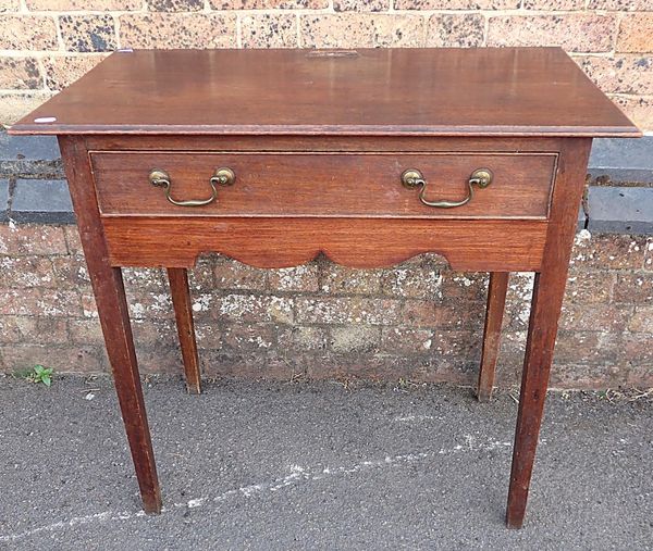 A GEORGE III MAHOGANY SIDE TABLE