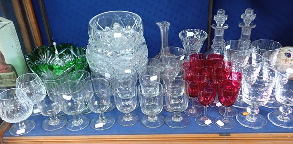 A COLLECTION OF 19th CENTURY AND LATER GLASSWARE