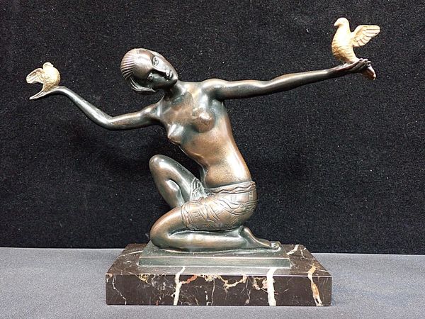 J. SALVADO: AN ART DECO BRONZE FIGURE