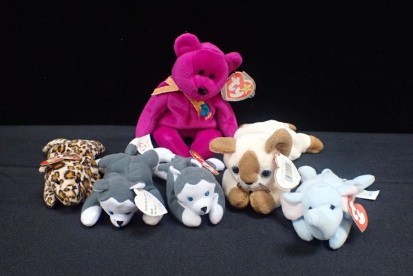 SIX BEANIE BABIES