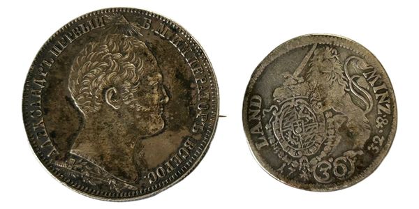 Silver World Coins with mounts (2)
