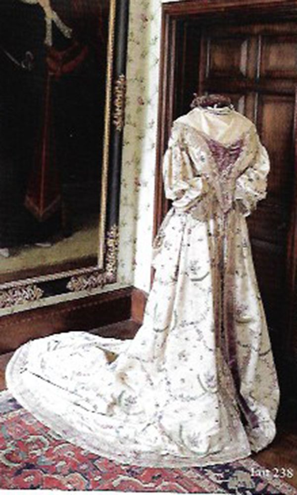 George III pained silk dress