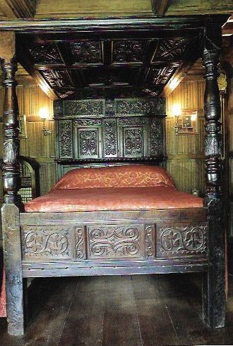 A Charles I Oak Four Poster Bed