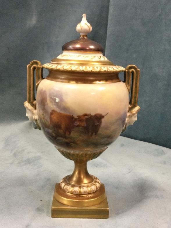 A Royal Worcester vase & cover