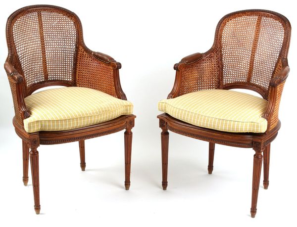 A pair of early 20th century fauteuils