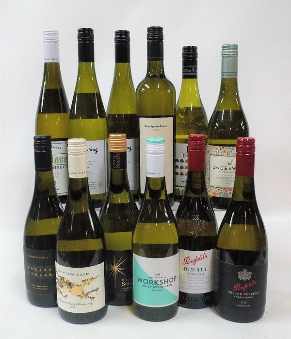 Fifteen bottles of while wine