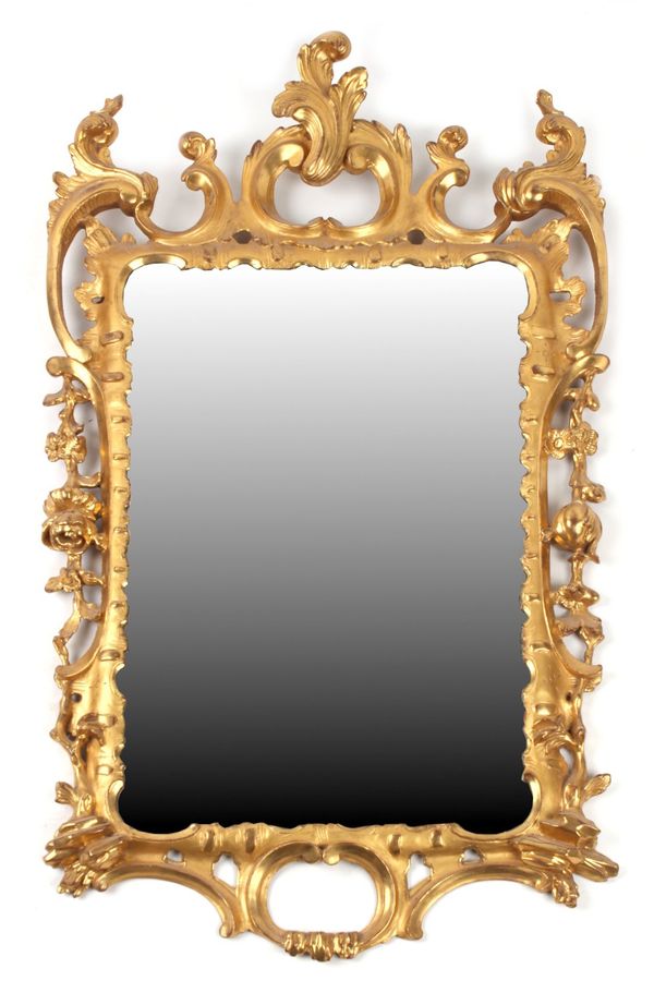 A George III style carved gilt-wood wall mirror