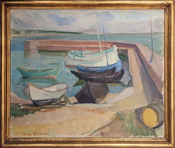 20th Century Swedish School ‘Moored Boats’