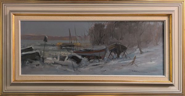20th Century Swedish School ’Snow on the Shore’