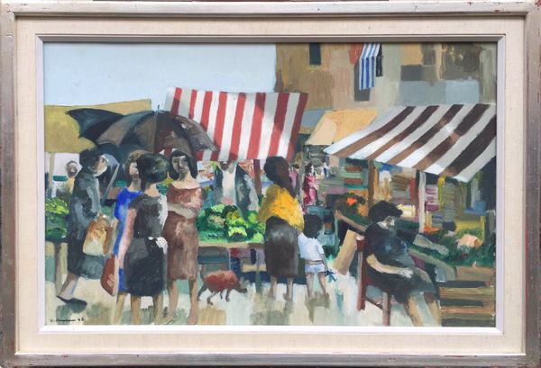 Harry Wichmann (1916 - 1993)  'Street Market'