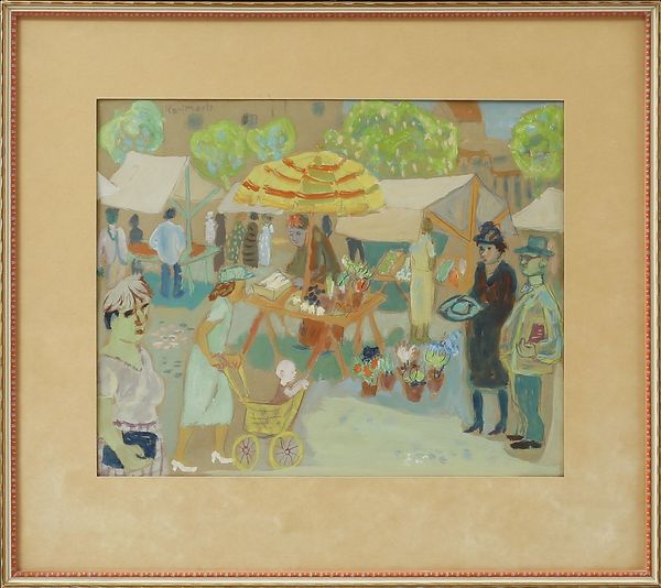 20th Century Swedish School 'Market Scene'