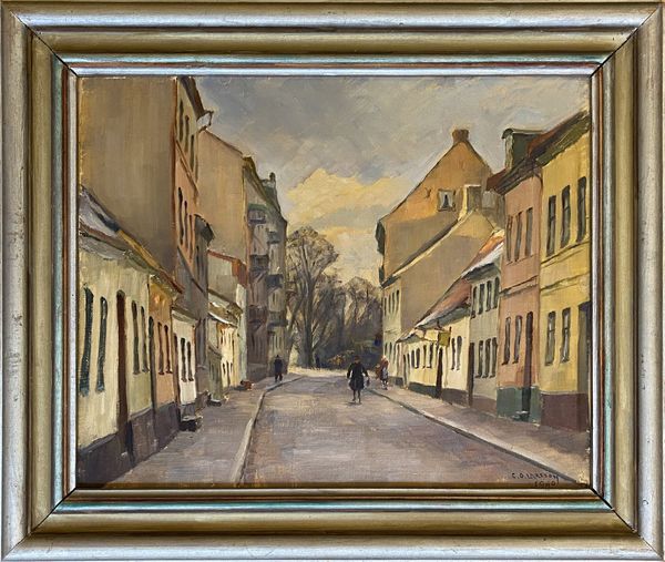 20th century Swedish School 'Winter Stroll'