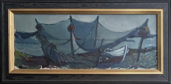 20th Century Swedish School 'Nets Drying on a Shore'