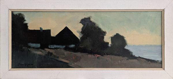 Arne Aspelin (1911-1990) 'Fishing Village at Dusk'