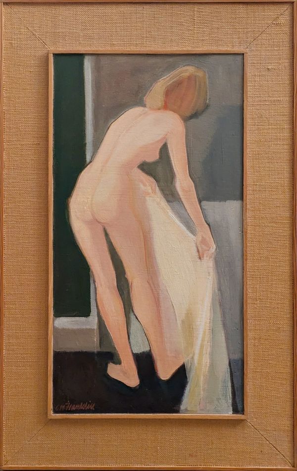 20th Century Swedish School 'Nude Drying herself'