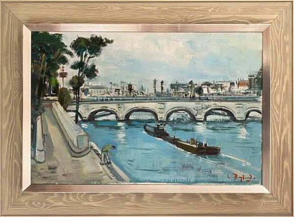 20th Century Swedish School 'A Bridge over the Seine'