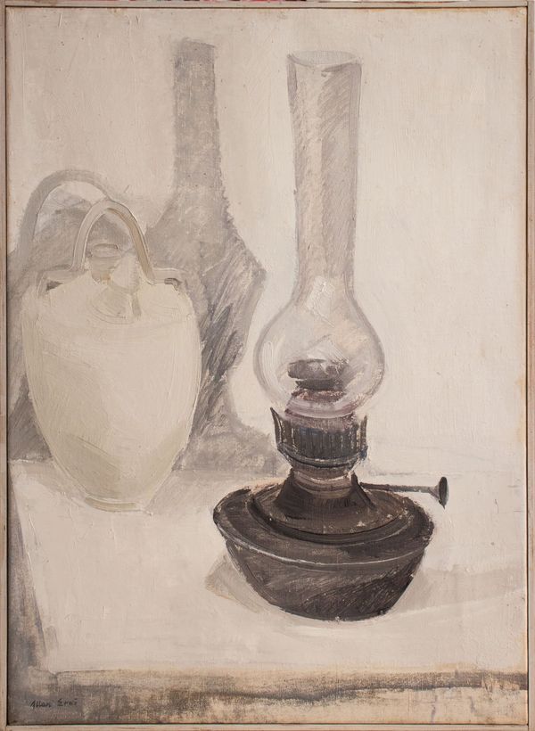 Allan Erwö (1921-2007) 'Oil lamp still life'