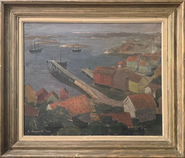 20th century Swedish School 'Harbour, 1944'