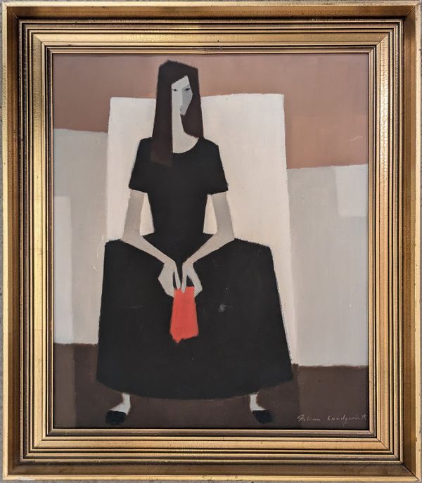 Fabian Lundqvist (1913-1989) ‘Seated Woman with Red cloth’