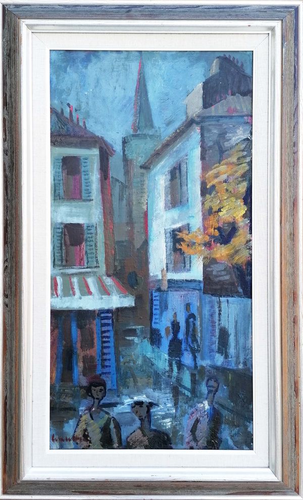 20th century Swedish School 'Paris Street Corner'