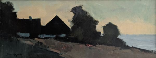 Arne Aspelin (1911-1990) 'Fishing Village at Dusk' - Photo 2