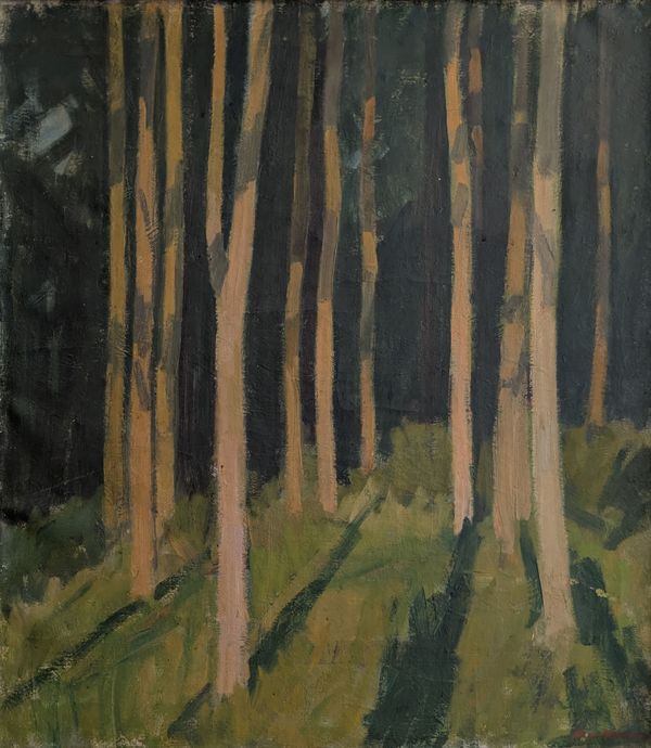 20th Century Swedish School 'Forest in the Setting Sun' - Photo 2
