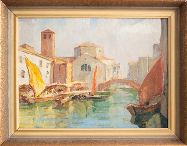20th Century Swedish School 'A Venetian Backwater'
