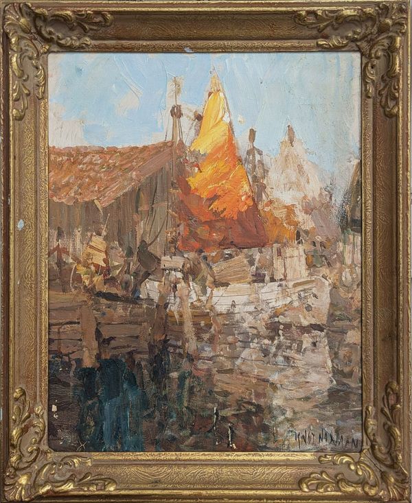 20th Century Swedish School 'The Orange Sail'