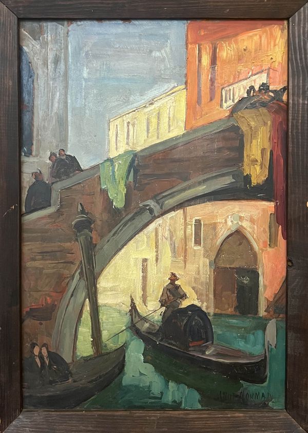 20th Century Swedish School 'Gondolas, Venice'