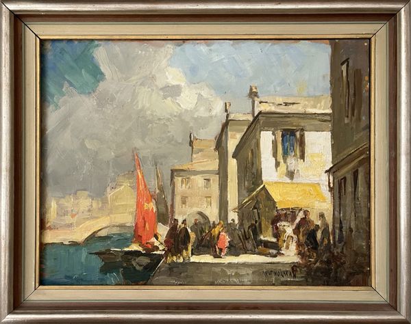 20th Century Swedish School 'Red Sail, Venice'