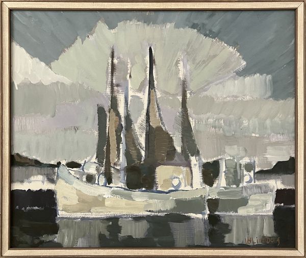 20th Century Swedish School 'Fishing Boats in the Harbour'
