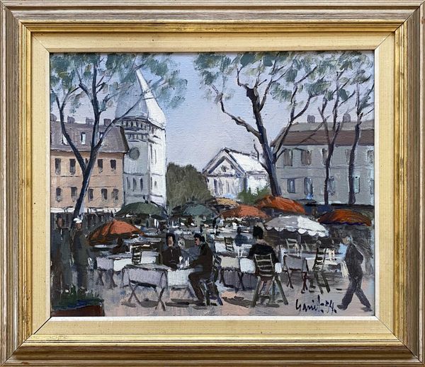 20th Century Swedish School  ‘Café in the Square’
