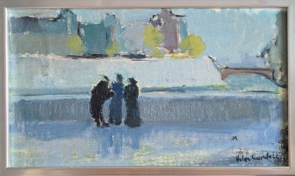 20th Century Swedish School 'Deliberations by the Seine'