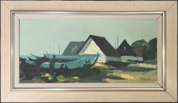 Bengt Hillgrund ‘Repairing Boats by huts’